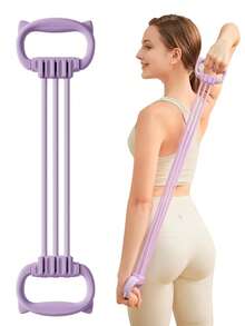 Upgraded Model With Adjustable Tension Resistance Band, Elastic Band, Stretch Bands, For Arm,Shoulder, Back,Leg Stretching, Upper Body Workout Equipment, Portable Home Office Elastic Ropes For Yoga, Pilates,Fitness Stretching Band,6 Adjustable Elastic Bands,Stretch Bands For Exercise,Resistance Bands With Handles For Woman - Multicolor - View 5