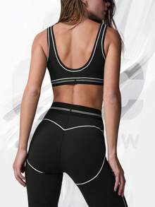 Airbrush Heart Throb Bra - Black/White - View 2