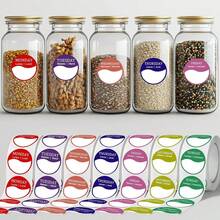 500pcs Blank Day Of The Week Labels, 3 Languages (English, Spanish, French), 1 Inch Round, 7 Colors, Handwritable, Color Coded Packaging, Monday To Sunday, Suitable For Candles, Storage Jars, Files, Kitchen, Dining, Home Organization Stickers Sticker Scrapbook Supplies Scrapbooking - Weekday Blank Label - View 4