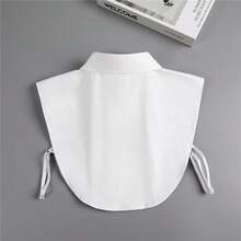 Minimalist Versatile Shirt Collar Decor, Detachable Pointed Collar Sweater Undershirt Accessory, Suitable For Autumn/Winter Daily Wear - Linen Pointed Collar, Navy Blue - View 3