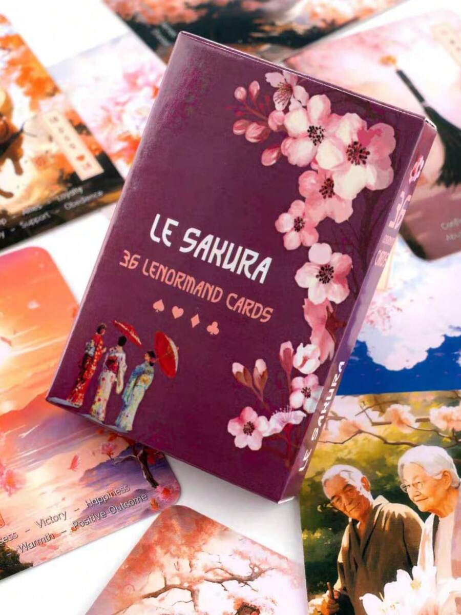 1 Box New Trionfi Della Luna Tarot Cards - Classic Fun Tabletop Game, Durable Paper, Exquisite & Portable - Cherry Blossom Themed Cards - View 1