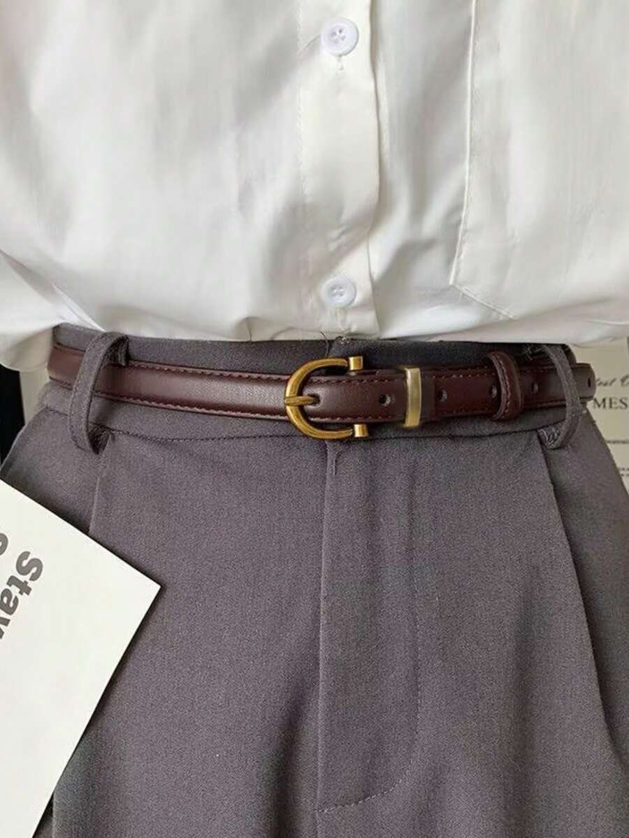 1件装女士简约INS风细腰带，复古时尚牛仔裤腰带，适合通勤和日常穿着