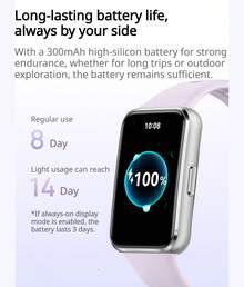 Huawei 华为手环11标准版智能手表，无锁版 | 8.99毫米超薄轻巧机身 | 专业睡眠心率变异性监测 | 1.62英寸AMOLED大屏 | 全天候多维度情绪健康监测，支持12种情绪感应 | 长达14天续航 | 300mAh电池 | 鸿蒙操作系统 - 查看 5