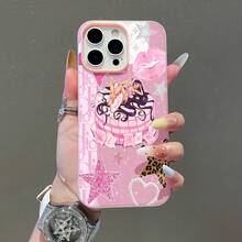 Chica anime con temática de glamour y lujo en rosa.funda de teléfono Fundas compatibles con ,Apple,VIVO,OPPO,,, y Honor.Fabricadas en silicona TPU,ofrecen protección contra golpes y caídas. - Rosa - Ver 3
