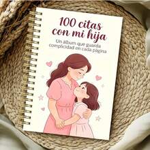 DANPERJI Cuaderno de espiral A5 "100 citas con mi hija", un diario madre-hija con páginas en español y espacio para fotos. - Cicatrización - Ver 8