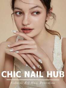 24片椭圆形美甲贴纸，包含蓝黄法式美甲、蓝莓黄水果、条纹图案等，适合女性和女孩，春、夏、秋、冬四季皆宜，是派对、约会和日常办公佩戴的理想选择。 - 彩色 - 查看 5