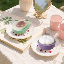 硅胶牛油果和山竹模具，DIY蜡烛和蜡模 - 白色 - 查看 1