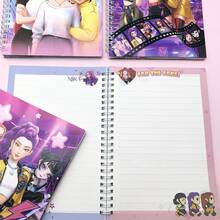 Sổ tay lò xo hình nhóm nhạc thần tượng Kpop Demon Hunters, văn phòng phẩm chất lượng cao, quà tặng tựu trường. - Nhiều màu - Xem 4