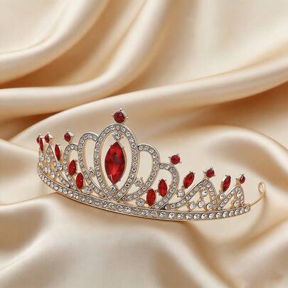 1 chiếc vương miện cô dâu pha lê thời trang, vương miện đính đá sang trọng kiểu Baroque, phù hợp cho đám cưới và tiệc tùng, băng đô cài tóc và phụ kiện cô dâu, quà tặng đám cưới, phụ kiện ngày Valentine.