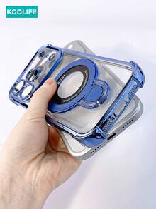 Ốp lưng điện thoại Koolife 1 chiếc bằng TPU mạ điện bóng, tích hợp chân đế, khoét lỗ camera chính xác, bảo vệ toàn thân khỏi va đập, tương thích với Apple 17/17pro/17promax/17Air/16/15/14/13/12/11/7/8/7plus/8plus/XR/X/XS/XS MAX - Màu xanh lam - Xem 4
