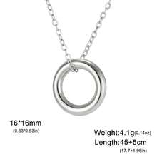 1pc Stainless Steel Rectangular & Round Geometric Minimalist Necklace, Fashionable Daily Wear, Birthday Gift - Geometric Necklace - View 11