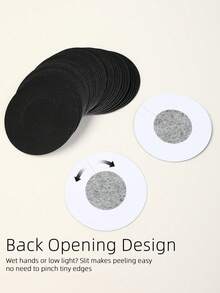 10/50/100pcs Disposable Women Invisible Nipple Covers, Seamless Breast Petals For Backless Dresses, Breathable Non-Woven Fabric, Skin Color & Black Available, Daily Essential - Multicolor - View 1