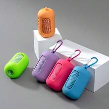 Toalha Esportiva Refrescante de Seda de Gelo para o Verão, Toalha Refrescante para Fitness ao Ar Livre, Toalha Refrescante de Absorção de Suor Resfriada com Cobertura de Silicone - Multicolorido - Visão 2