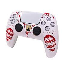 ForPS5 Controller Silicone Cover Soft Skin Case With Laser Engraving 2 Thumb Grips Anti-Slip Shockproof Dustproof Covers - View 2