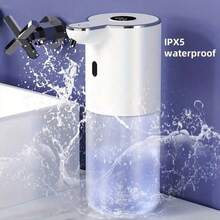 DONASIRA 400ml Capacity Electric Smart Infrared Automatic Soap Dispenser, Contactless Hands-Free Pump For Household Detergent, Portable Handwash Bottle, Tabletop Or Wall-Mounted Installation, Transparent Bottle, IPX5 Waterproof, Type-C Rechargeable, 6 Adjustable Foam/Liquid Flow Levels, Suitable For Kitchen, Bathroom And Public Areas, New Spring Release - Multicolor - View 7