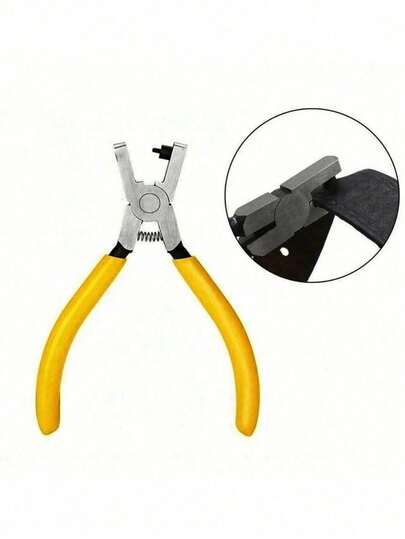 1pc Leather Hole Punch Tool, Suitable For Belts, Watch Bands, Straps, Etc. Fabric And Leather Hole Puncher Tool, Applicable For Simple DIY And Handmade Belt Holes, Random Style And Color.
