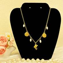 Dây chuyền mặt hình vỏ sò, sao biển, chữ cái, mặt dây chuyền cá nhân hóa, trang sức chủ đề lướt sóng mùa hè, quà tặng trang sức phong cách Bohemian. - Nhiều màu - Xem 11