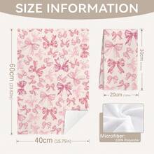 MEMNUN Conjunto de 4 panos de prato com estampa de laço rosa, 40 x 60 cm (15,75 x 23,62 pol.), em microfibra de poliéster super macia. Ideais para lavar louça, mãos e outros utensílios. Perfeitos para decoração de casa e cozinha, ideais para cozinhar, assar e limpar. Laváveis à máquina. Perfeitos para sala de jantar, cozinha, decoração e presentes. Ideais para todas as estações. - Multicolorido - Ver 2