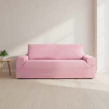 Kiva Housse de canapé 3+2 Duo universelle et polyvalente, disponible en plusieurs couleurs – Housse de protection facile à installer pour le dossier, l'assise et les accoudoirs - Rosa Ulises - Voir 2
