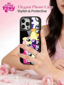 Ốp điện thoại chống sốc cao cấp hình hoạt hình MY LITTLE PONY chính hãng, tương thích với iPhone 16/16 Pro/16 Plus/16 Pro Max, 17/17 Pro/17 Pro Max, 15/15 Pro/15 Plus/15 Pro Max, 14/14 Plus/14 Pro Max, 13/13 Pro/13 Pro Max, 12/11/X/XR/XS Max. Ốp bảo vệ điện thoại thông minh đáng yêu, hoàn hảo cho mùa Giáng sinh. - màu đen - Xem 7