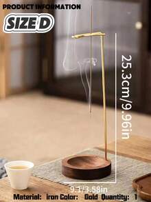 1pc Hanging Incense Burner, Creative Line Incense Holder, Suitable For Home Fragrance And Meditation, Decoration For Living Room, Bedroom, Study, Halloween, Mysterious, Autumn, Winter, Festivals - Copper - View 16