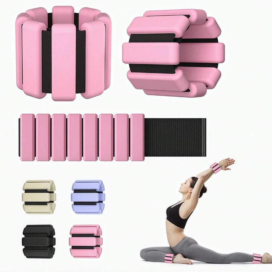 可穿戴式脚踝/手腕负重袋，男女通用，适用于游泳、跑步等训练，隐藏式负重装备 - 彩色 - 查看 1