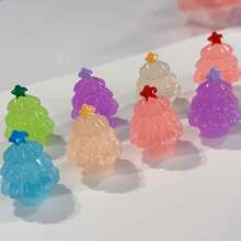 Mini Christmas Tree, Suitable For DIY Jewelry Making, Keychain, Phone Case, Crafts, Desktop Decor, Mini Model, Holiday Gift - Random - View 7