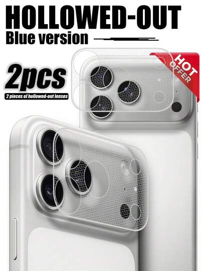 Bộ 2 miếng dán bảo vệ ống kính thiết kế rỗng, màu bạc, được làm từ chất liệu có độ cứng cao với khả năng chống trầy xước tốt, giúp giảm thiểu hiệu quả tác động trực tiếp và ma sát từ các vật thể bên ngoài để kéo dài tuổi thọ ống kính. Lớp phủ chống bám vân tay giúp giảm đáng kể dấu vân tay và vết dầu mỡ, dễ dàng lau chùi hơn. Ngoài ra, sản phẩm còn có khả năng chống nước khi bị đổ chất lỏng bất ngờ, kết hợp khả năng bảo vệ độ cứng cao đáng tin cậy và khả năng vận hành mượt mà. Tương thích với iPhone 17 Pro Max/17 Pro.