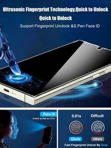 Android Phone Protector Tempered Glass 3pcs Tempered Glass Screen Protector, Compatible With S26 Ultra/S25 Ultra/S24, Easy Installation, Sensitive Touch, No Bubbles, Clearer After Installation, Shatter-Proof, Scratch-Resistant, Waterproof, Compatible With Galaxy, Mother's Day Gift - Clear - View 2