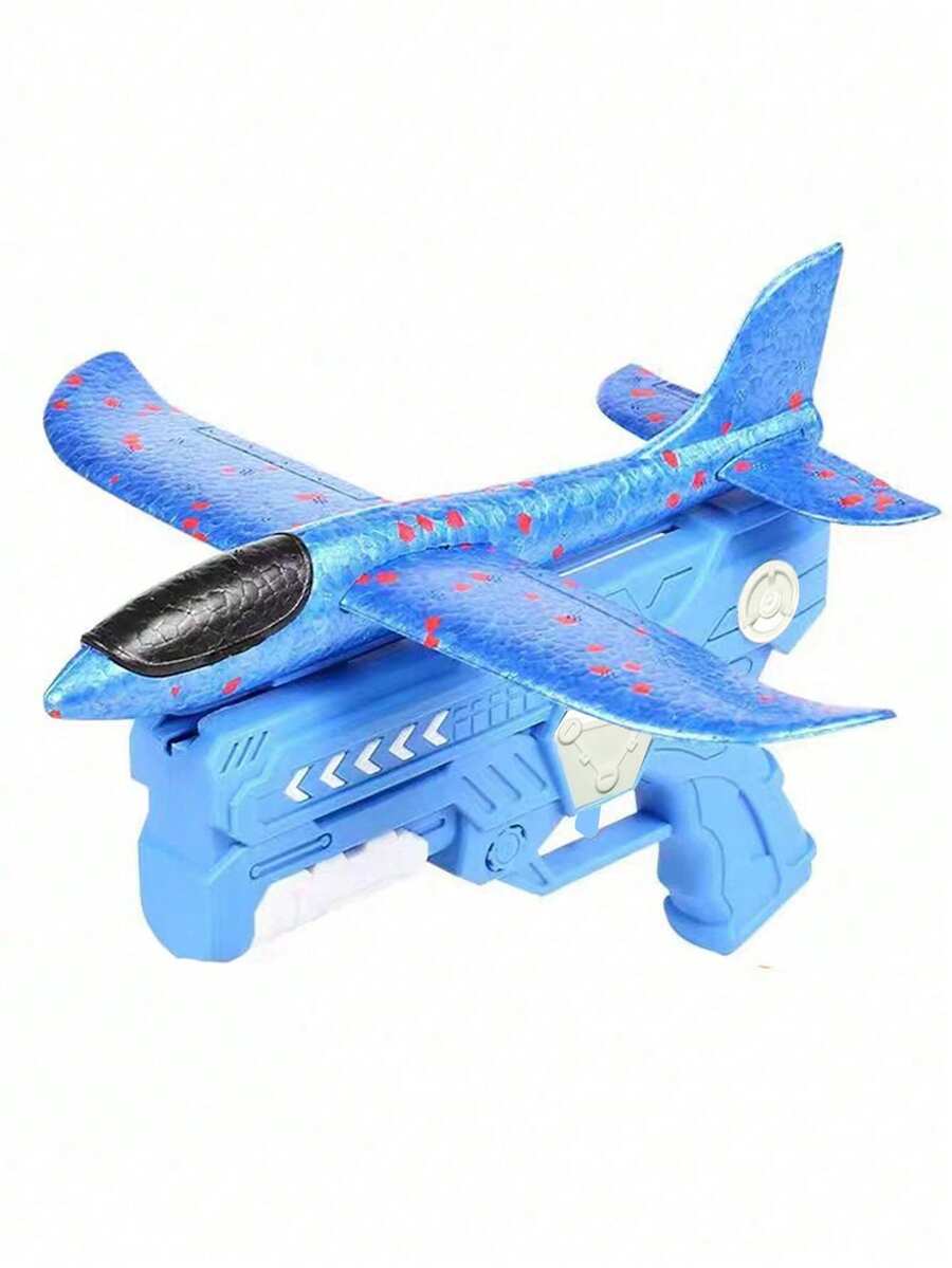 1 pieza Lanzador de avión de espuma para exteriores, juguete lanzador de dardos de espuma, accionado manualmente, pistola lanzadora de aviones para niños, sin batería, avión de espuma, adecuado para patio trasero/parque/playa, juego deportivo interactivo familiar al aire libre, juego de vuelo para padres e hijos, regalo de Navidad/Halloween/Pascua/Año Nuevo/Cumpleaños/Día del Niño para niños y niñas de 3 a 12 años