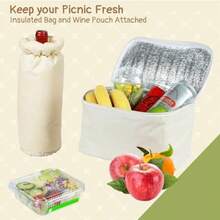 Juego de cestas de picnic en forma de corazón para 2 personas cesta de mimbre con sauce romántico con vajilla para camping interior y exterior regalo de pareja para el día de San - marrn claro - Ver 5