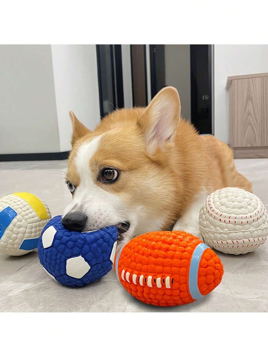 Squeaky Dog Ball - Vinyl Material, Sound-Producing Boredom Relief, Durable Chewing And Teething, Suitable For Small And Medium Dogs