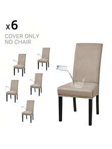 1pc/4pcs/6pcs/10pcs Elastic Soft Parsons Dining Chair Covers, Removable And Washable Universal Fit Kitchen Restaurant Chair Covers With Elastic, Spring/Summer Green Leaf Print Dining Chair Covers, Protect Furniture And Home Decor, Create Festive Atmosphere For Dining Room, Living Room And Kitchen Chairs - Multicolor - View 10