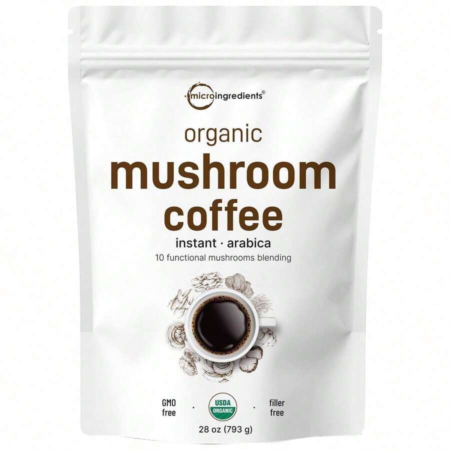 Organic Instant 10 In 1 Mushroom Coffee Powder - 28盎司 - 查看 1