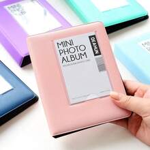 1 pieza Bolsa de almacenamiento de fotos con 64 bolsillos, adecuada para fotos Fujifilm Mini, álbum de fotos estilo coreano, álbum de fotografía - A - Ver 2