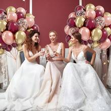 30pcs/55pcs Balloon Set 10inch/12inch Burgundy, Champagne Gold, Gold, Champagne Gold Foil Sequin Balloons, Latex Balloon Set, Suitable For Engagement Decoration, Anniversary, Wedding Decoration, Home Decoration, Party Decoration, Birthday Decoration, Date Farewell Decoration - Multicolor - View 3