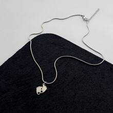 1 chiếc dây chuyền thời trang tối giản, đa năng, cá tính, phong cách hip-hop rock, bằng thép không gỉ màu bạc, kiểu dáng ngắn, phù hợp để đeo hàng ngày. - Bạc - Xem 5