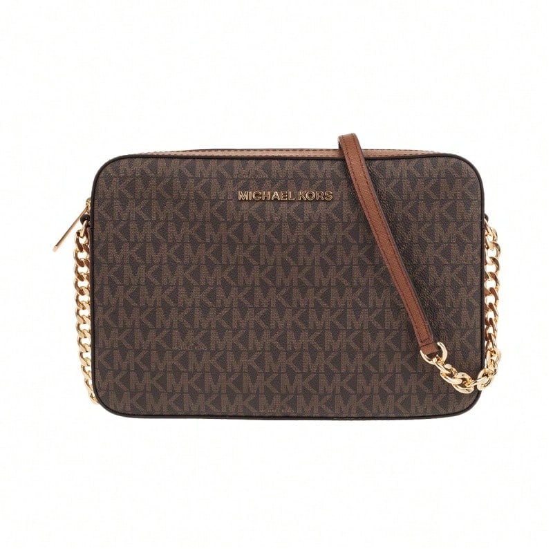 Michael Kors Jet Set 系列印花女款單肩斜背包 - 棕色35F8GTTC3B BROWN - 查看 1