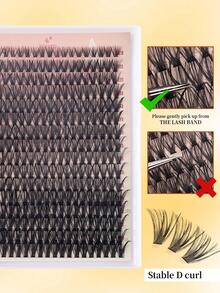 320片 40D 9-16mm D卷度簇状假睫毛 单根假睫毛 睫毛嫁接 簇状假睫毛 柔软自然 假睫毛 单根DIY睫毛嫁接 睫毛簇，睫毛簇，单根假睫毛，假睫毛 - 查看 4