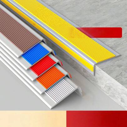 1pc Soft PVC Anti-Slip L-Shaped Self-Adhesive Stair Edge Protector Strip
