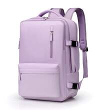 Mochila de Viaje para Ryanair 40x30x20 Mochila Viaje Cabina Avión Equipaje de Mano con Bolsa Antirrobo Bolsillo de Botellas para Viaje Corto - MORADO - Ver 1