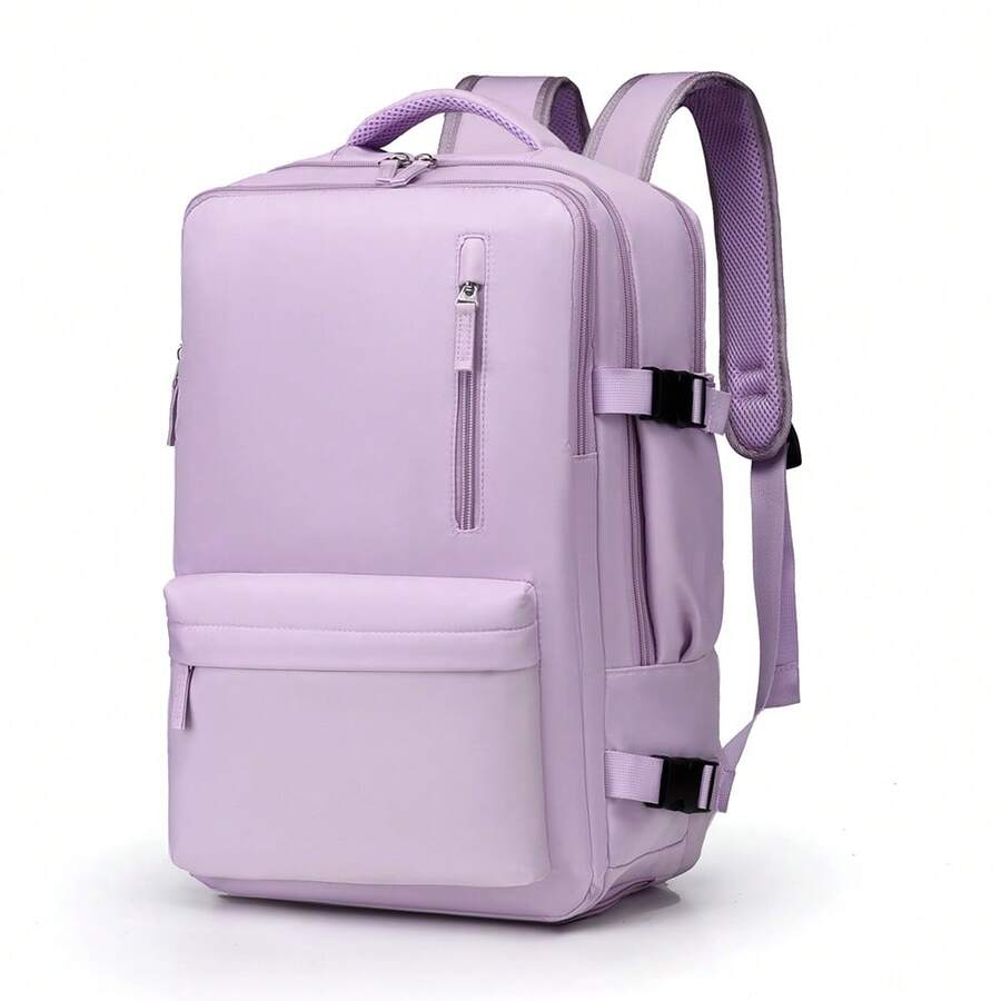 Mochila de Viaje para Ryanair 40x30x20 Mochila Viaje Cabina Avión Equipaje de Mano con Bolsa Antirrobo Bolsillo de Botellas para Viaje Corto - MORADO - Ver 1