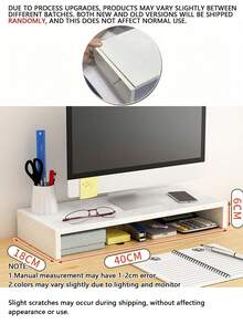 Laptop Monitor Riser Stand, Desktop Storage File Organizer, Ergonomic Office Desk Shelf, Mother's Day Gift. No More Eye Fatigue From Late-Night Work, No More Tiredness From Long Office Hours. Naturally Improves Posture, Relieves Back Pain, And Provides A More Comfortable And Upright Sitting Position. My Colleagues All Said "Your Posture Looks More Upright Than Before!" - Multicolor - View 17