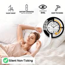 AUOKmall 1pc Modern Minimalist Fashion Mirror Wall Clock, Suitable For Living Room, Bedroom, Study, Corridor, Cafe, Music Hall, Dining Room And Other Home Decor (Battery Not Included) - 16.8 Inches - View 9