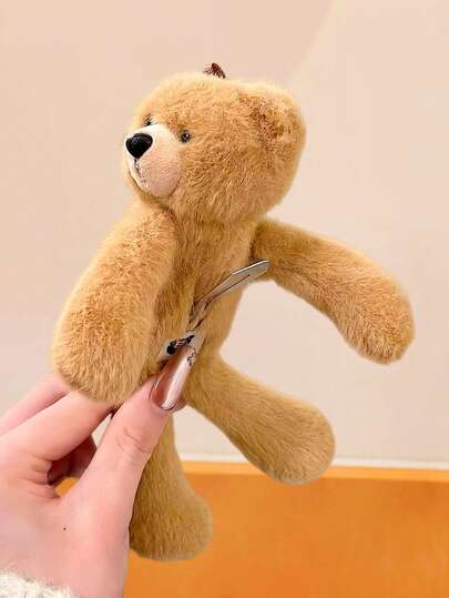 1 pieza/Set Pinza de pelo con diseño de oso lindo, accesorio de pelo de muñeca, regalo para novia/cumpleaños, adecuado para mujeres y niñas, uso diario, citas, escuela, fiesta, vacaciones, Día de la Madre