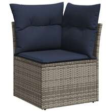 vidaXL Outdoor Tisch- und Stuhl-Sets - Grau - Übersicht 7