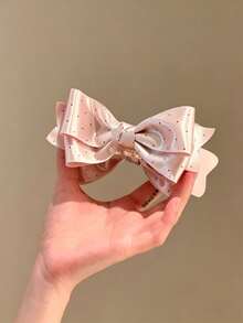 1 New Dot Bowknot Banana Clip For Women Multi-Purpose Ponytail Braid Hair Accessories,Bobby Pin,Hair Claws - Multicolor - View 6