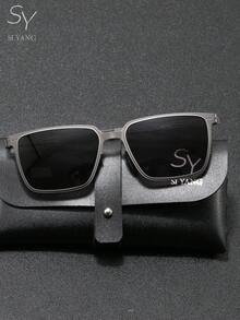 SY SI YANG Brand New Square Frame Sunglasses, UV Protection Sunglasses For Men And Women, Stylish Design For Travel And Outdoor - A - View 5