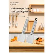 Herramientas de cocina multifuncionales, espátula de limpieza de acero inoxidable, raspador para descongelar refrigeradores, raspador redondo para aceite y grasa - Multicolor - Ver 8