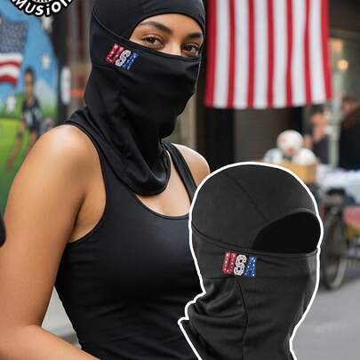 American Flag Printed Women's Warm Face Mask, Breathable Windproof Full Face Cover, Outdoor Sports Cycling Skiing UV Protection Mask